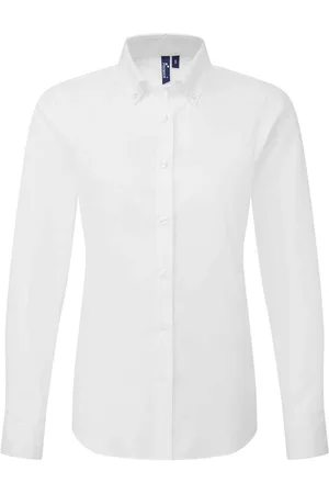 Premier Womens/Ladies Supreme Oxford Long-Sleeved Formal Shirt - Size 2XL