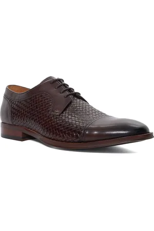 Dune Mens Stimuli - Woven Leather Toe Cap Derby - - Size UK 6