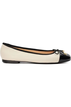 Dune Womens Ladies Highest - Toe Cap Ballet Pump - material_leather1 - Size UK 4