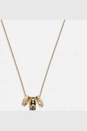 Coach Womens Kissing C Enamel Rondell Necklace - - One Size