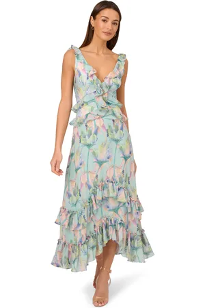 Adrianna Papell Womens Combo Fabric Maxi Dress in - Size 12 UK