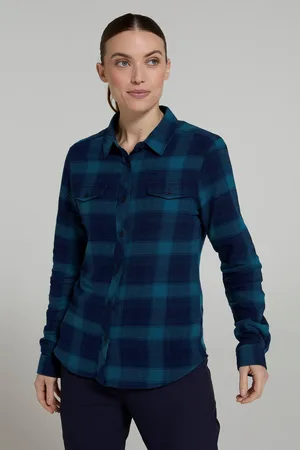 Mountain Warehouse Womens/Ladies Willow Flannel Shirt (Dark ) - Size 10 UK