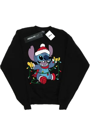 Disney Girls Lilo And Stitch Christmas Lights Sweatshirt - Size 5-6Y