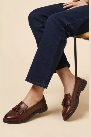 Oasis Womens Leather Brighton Tassel Loafer - - Size UK 5