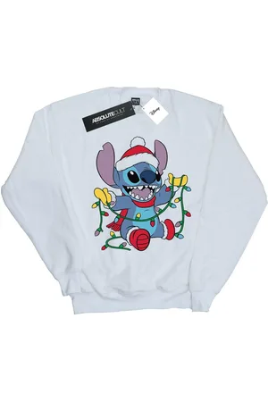 Disney Girls Lilo And Stitch Christmas Lights Sweatshirt - Size 3-4Y