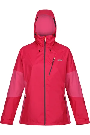 Regatta Womens/Ladies Highton V Stretch Waterproof Jacket ( Potion/Flamingo ) - Size 10 UK