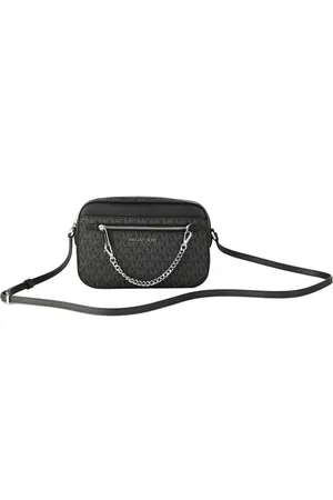 Michael Kors WoMens Jet Set Item Large East West Signature Leather Zip Chain Crossbody Handbag ( PVC/ ) - One Size