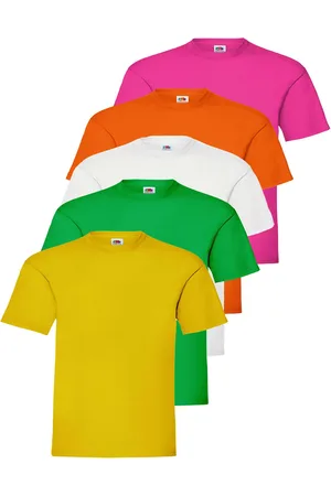Fruit Of The Loom Kids Unisex Tshirts 5 Pack - Cotton - Size 3-4Y