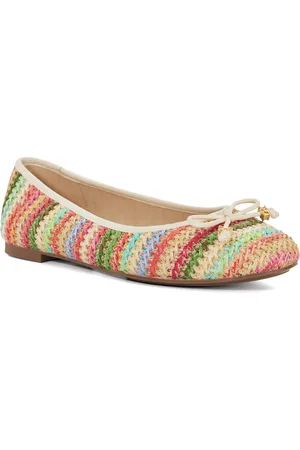 Dune Womens Ladies Wf Hallo - Wide Fit Charm-Detail Ballet Shoes - Leather - Size UK 5