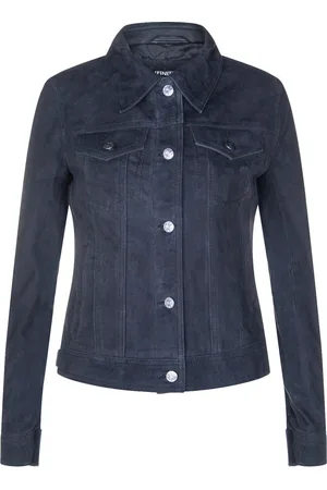 Infinity Womens Goat Suede Trucker Jeans Jacket-Astoria - - Size 16 UK