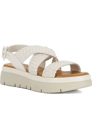 Dune Womens Ladies Lorro - Woven Open Toe Flatform Sandals - Leather - Size UK 7