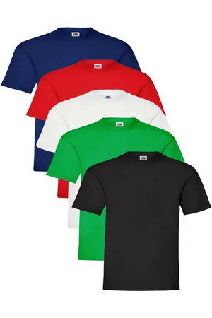 Fruit Of The Loom Kids Unisex Tshirts 5 Pack - Cotton - Size 3-4Y