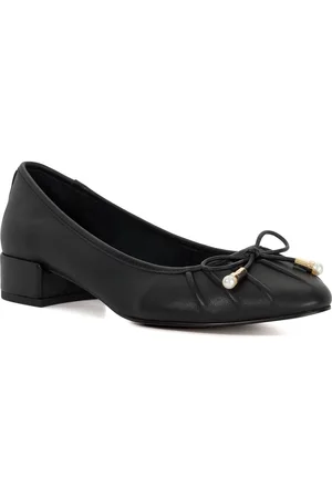 Dune Womens Ladies Amazing - Low Block Heel Ballet Flats - Leather - Size UK 3