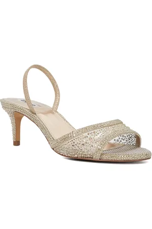 Dune Womens Ladies Wf Mariko - Wide Fit Hot Fix Sandals With Back Strap - - Size UK 5