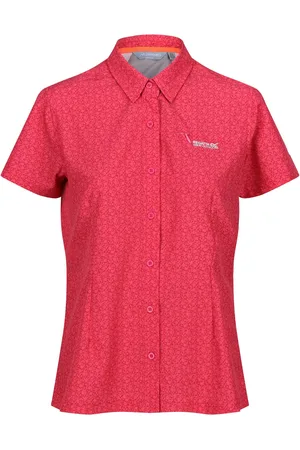 Regatta Womens/Ladies Floral Packaway Short-Sleeved Travel Shirt ( Potion) - Size 8 UK