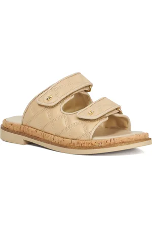 Dune Womens Ladies Lottais - Quilted Double Strap Sandals - Leather - Size UK 3