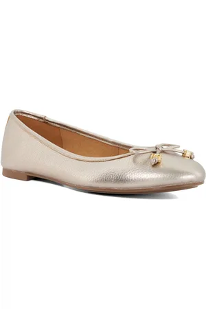 Dune Womens Ladies Hallo - Charm-Detail Ballet Shoes - - Size UK 4