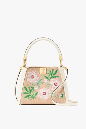 Kate Spade Womens Phoebe Festival Floral Straw Small Top Handle Satchel - - One Size