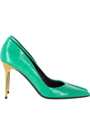 Balmain Pre-owned Womens Ruby Croc Embossed Pumps in Leather - Size EU 39