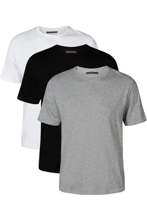 French Connection Mens 3 Pack Cotton Crew Neck Short Sleeve T-Shirts - - Size 2XL
