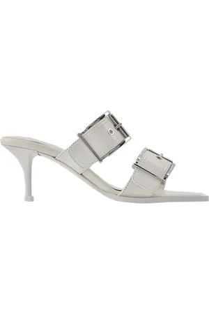 Alexander McQueen Womens Sandals - - Ivory/Silver - Leather - - Size EU 39
