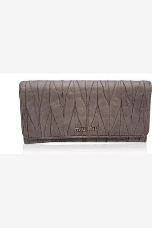 Miu Miu Pre-owned Womens Leather Wallet - - One Size