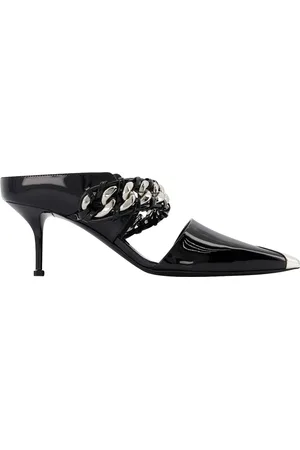 Alexander McQueen Womens Sandals in /Silver Leather - Size EU 35