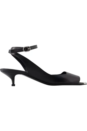 Alexander McQueen Womens Punk Sandals - - Leather - /Silver - Size EU 40