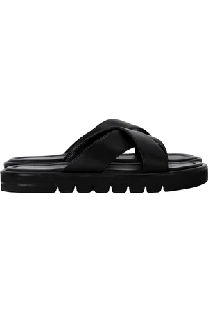 Stuart Weitzman Pre-owned Womens Elodie Slide Sandals in Leather - Size EU 38