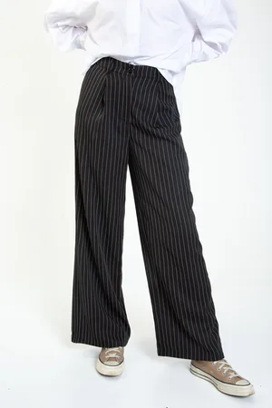 Gini London Womens Tailored Pinstripe Trousers - Size 12 UK