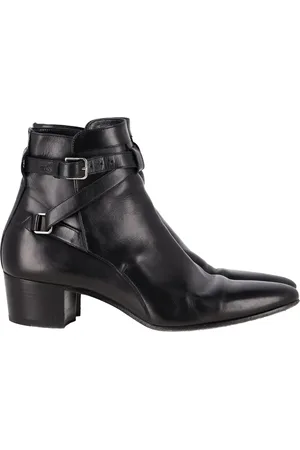 Saint Laurent Pre-owned Womens Blake Ankle Boots In Leather - Size 39.5 EU/IT
