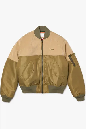 Lacoste Mens Bimaterial Quilted Zip Bomber Jacket in Multi colour - material_polyester - Size L/XL