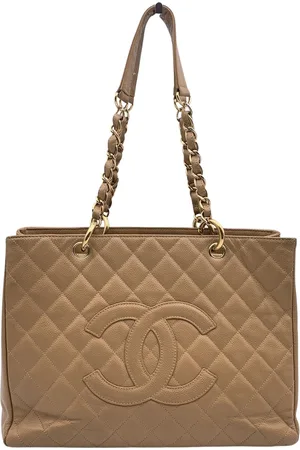 CHANEL Pre-owned Womens Leather Tote Bag Grand shopping - - One Size
