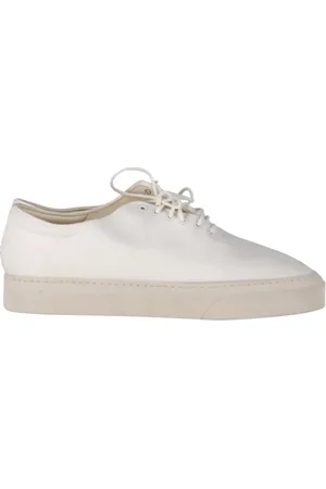The Row Pre-owned Mens Dean Lace-Up Sneakers in White Canvas - - Size 42.5 EU/IT