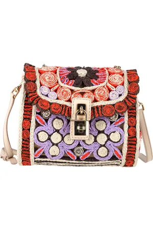 Dolce & Gabbana Pre-owned Womens & Miss Top Handle Bag in Multicolor Floral Raffia - - One Size