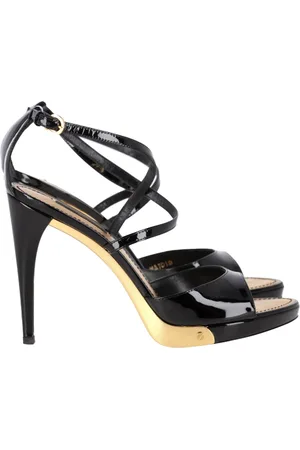LOUIS VUITTON Pre-owned Womens Cross-Strap Sandals in Patent Leather - Size EU 38