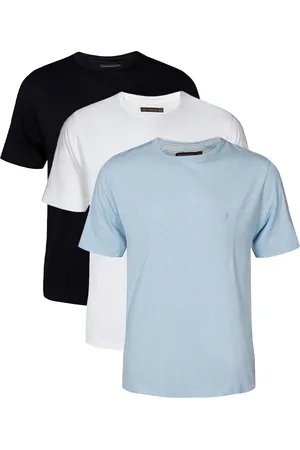 French Connection Mens 3 Pack Cotton Crew Neck Short Sleeve T-Shirts - - Size 2XL