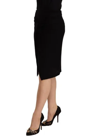 Plein Sud WoMens High Waist Pencil Knee Length Viscose Skirt - Size EU 38 (Womens)