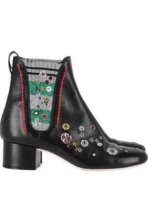 Fendi Pre-owned Womens Floral Ankle Boots in Leather Sheepskin - Size EU 40
