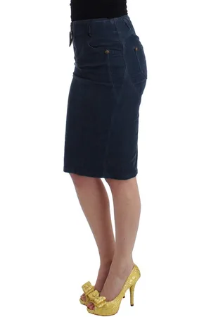 Roberto Cavalli WoMens corduroy pencil skirt Cotton - Size EU 40 (Womens)