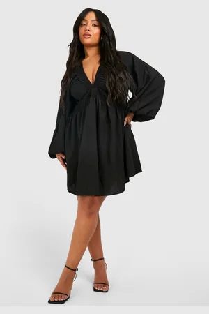 Boohoo Womens Plus Textured Batwing Smock Dress - - Size 20 UK