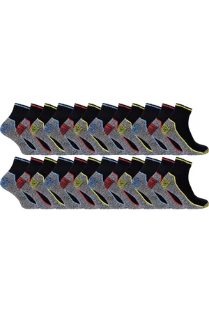 Sock Snob 24 Pairs Multipack Mens Short Breathable Bamboo Work Socks - - Size UK 6-11