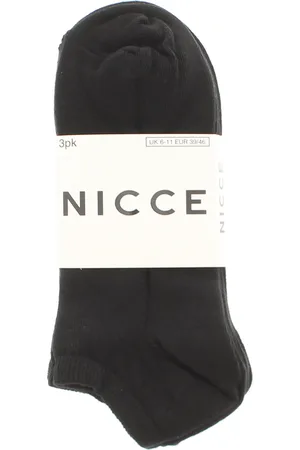 Nicce London Unisex Mens Trainer Socks 3pk Liner Pull On Hosiery Breathable Textile - One Size