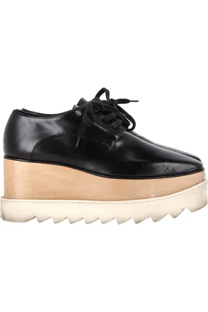 Stella McCartney Pre-owned Womens Elyse Platform Derby Sneakers in Faux Leather - Size EU 35