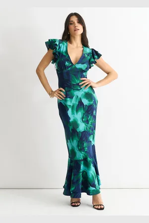 Gini London Womens Watercolour Floral Maxi Dress - - Size 8 UK