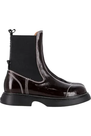 Ganni Pre-owned Womens Exeryday Mid Chelsea Boots in Leather - Size EU 41
