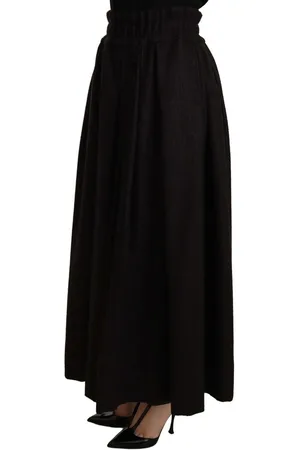 Dolce & Gabbana WoMens Wool High Waist Maxi PIECE Skirt - Size EU 40 (Womens)