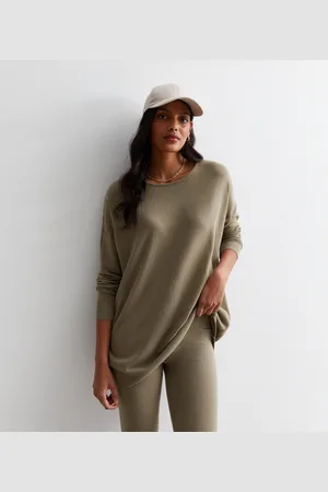 Gini London Womens Soft Touch Crew Neck Oversized Top - - Size Small/Medium