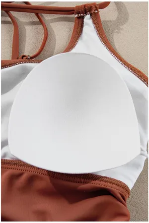 Azura Exchange Womens Mineral Drawstring Tummy Control Mix-and-match 2pcs Tankini Swimsuit Polyamide - Size X-Large