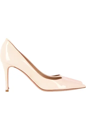 Gianvito Rossi Pre-owned Womens 85 Pumps in Cream Patent Leather - - Size EU 39